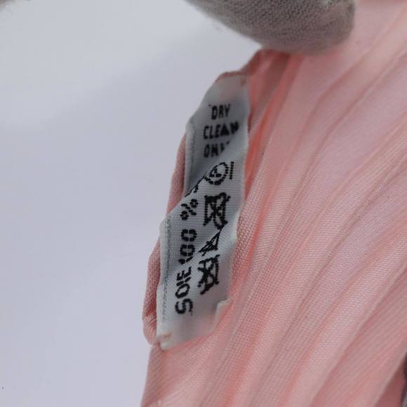 HERMES Carre Pleated Decoupages Scarf Silk Pink Auth hk1221 - Picture 15 of 16